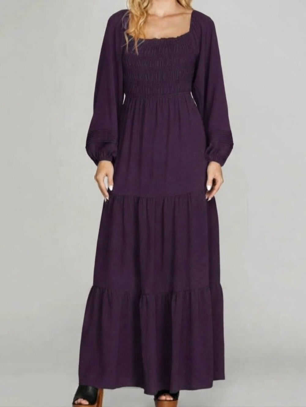 She+Sky Coquette Style Purple Smocked Dress size 2XL